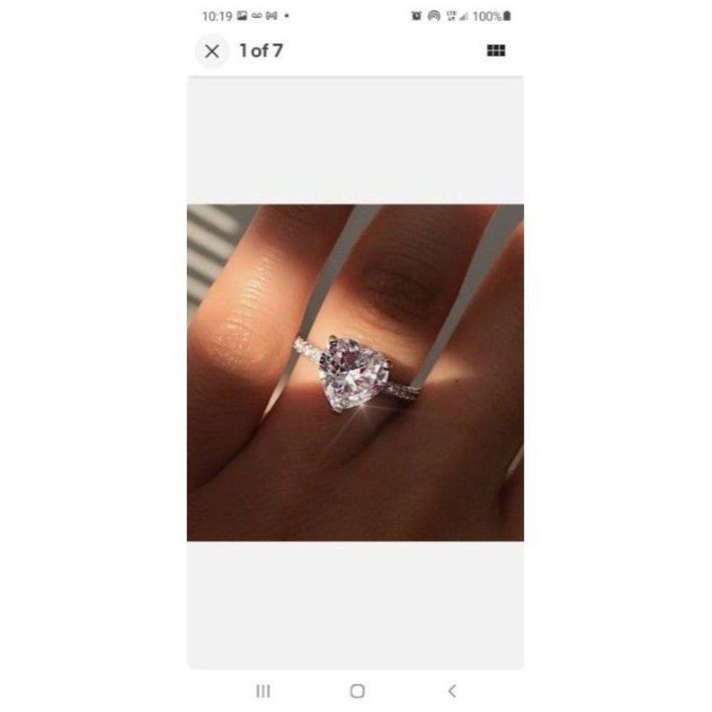 brand New sterling silver white sapphire ring - Picture 4 of 4